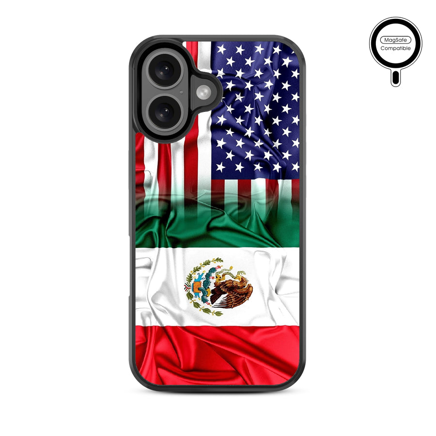 MyBat Design Lab Series MagSafe Case for Apple iPhone 16 Plus – Mexican-American Flag - MIP16MCSLESMSM168-3.jpg