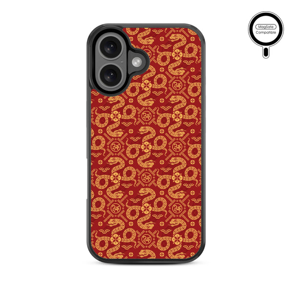MyBat Design Lab Series MagSafe Case for Apple iPhone 16 Plus - Golden Snake Dance - MIP16MCSLESMSM317-3.jpg