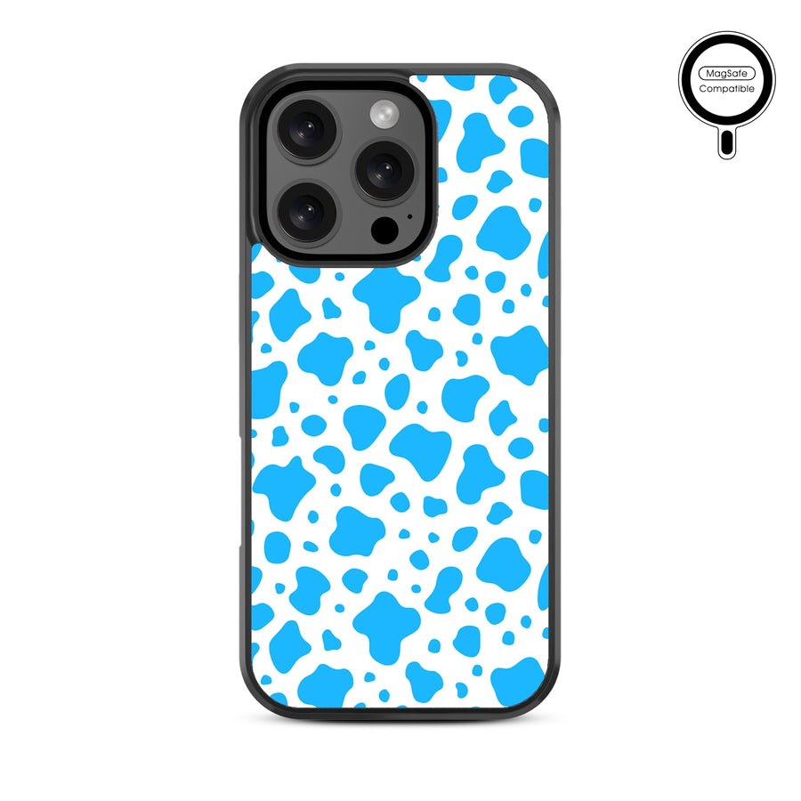 MyBat Design Lab Series MagSafe Case for Apple iPhone 16 Pro - Blue Cow Print - MIP16PCSLESMSM016-3.jpg