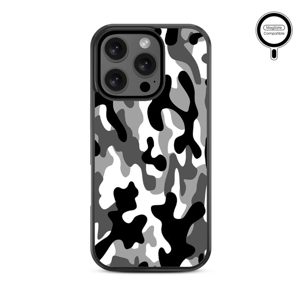 MyBat Design Lab Series MagSafe Case for Apple iPhone 16 Pro - Black & White Camouflage - MIP16PCSLESMSM122-3.jpg