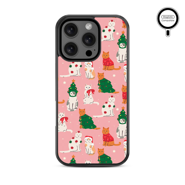 MyBat Design Lab Series MagSafe Case for Apple iPhone 16 Pro - Meowy Christmas - MIP16PCSLESMSM286-3.jpg