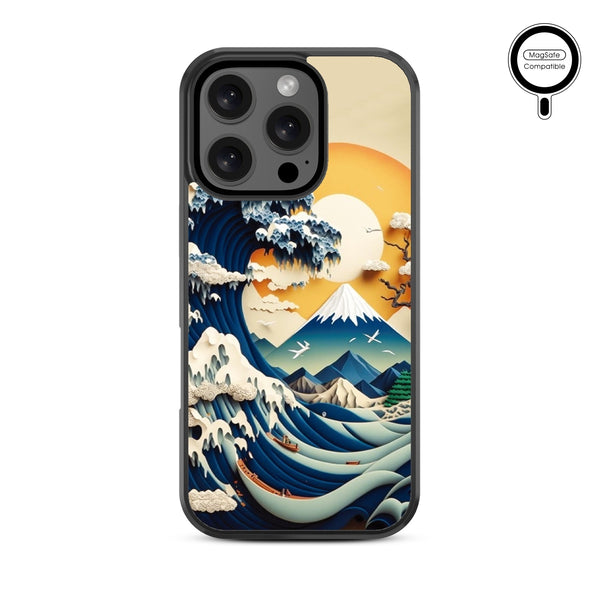 MyBat Design Lab Series MagSafe Case for Apple iPhone 16 Pro Max - The Great Wave - MIP16PMCSLESMSM177-3.jpg