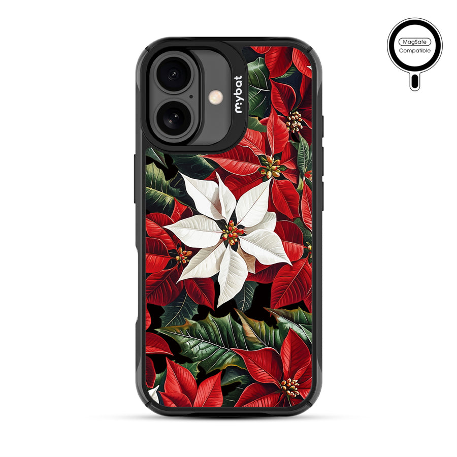 MyBat Design Lab Series MagSafe Case for Apple iPhone 17 - Christmas Poinsettias - MIP17CSLESMSMP301-3.jpg