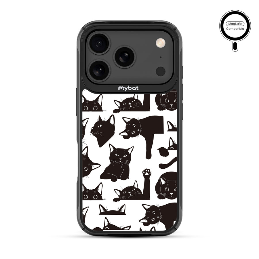 MyBat Design Lab Series MagSafe Case for Apple iPhone 17 Pro - Black Cats - MIP17PCSLESMSMP017-3.jpg