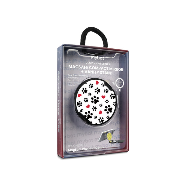 MyBat Design Lab MagSafe Selfie Mirror Kickstand - Black - Paw Prints and Hearts - MOTHMNUSU331-001-11.jpg