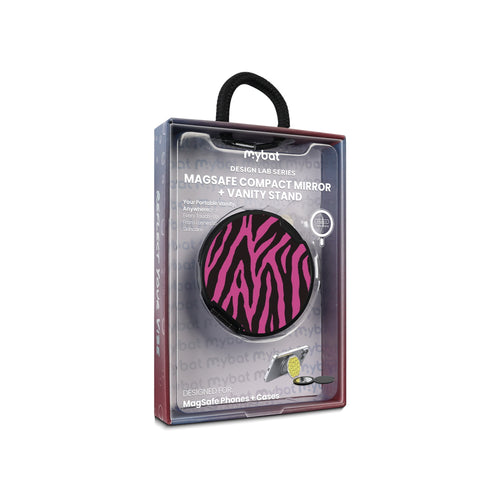 MyBat Design Lab MagSafe Selfie Mirror Kickstand - Black - Pink Zebra Print - MOTHMNUSU331-010-11.jpg