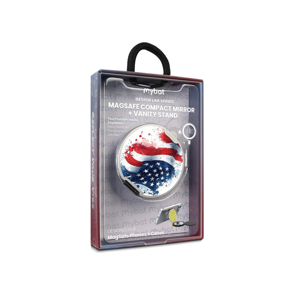 MyBat Design Lab MagSafe Selfie Mirror Kickstand - Silver - Patriotic Flag Painiting - MOTHMNUSU332-346-11.jpg