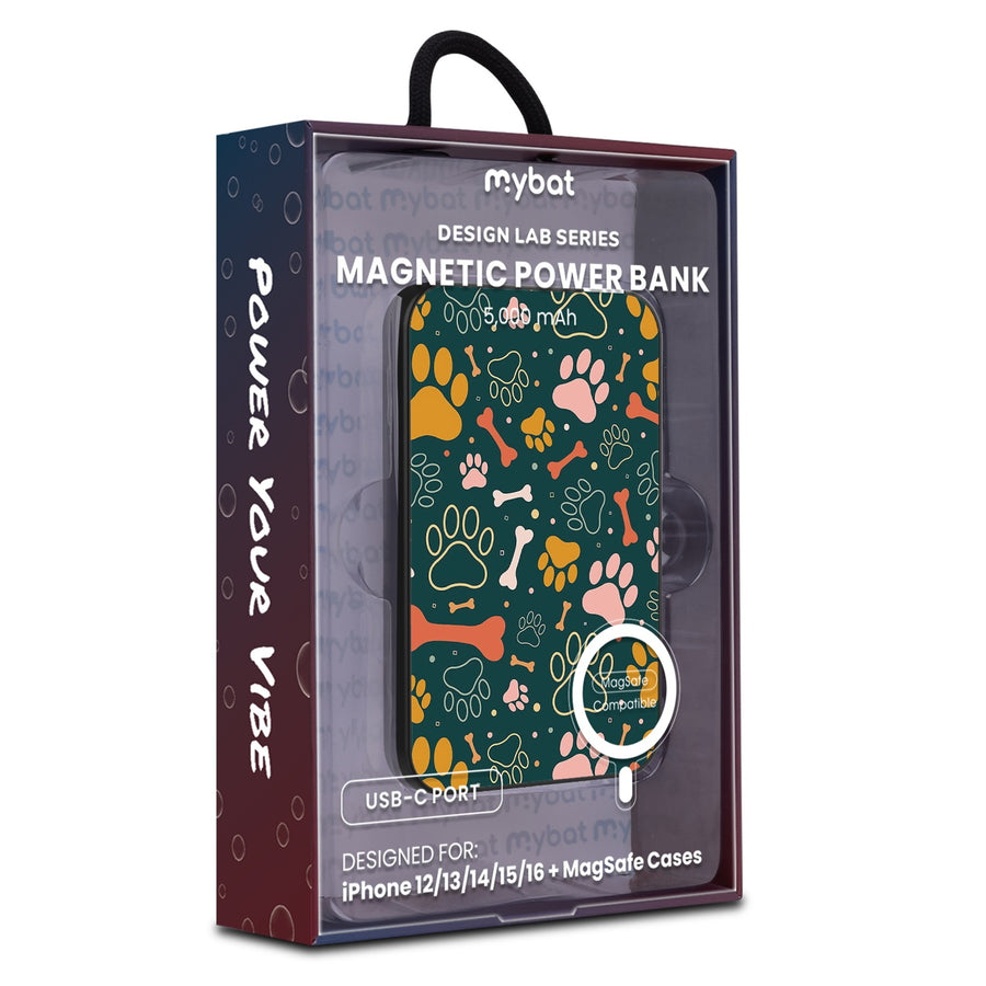 MyBat Design Lab 5000mAh Magnetic Wireless Power Bank - Black - Paw Prints & Bones - MPBBAT131-BK-003-9.jpg