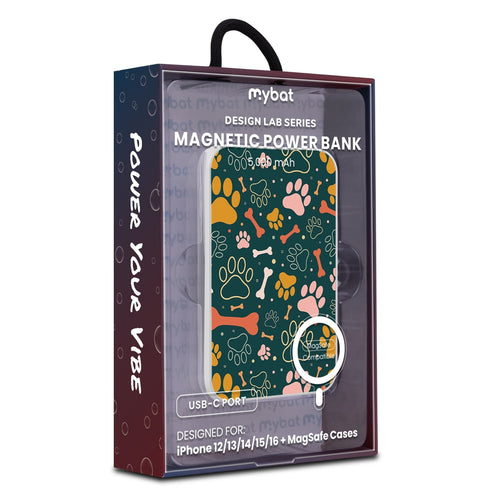 MyBat Design Lab 5000mAh Magnetic Wireless Power Bank - White - Paw Prints & Bones - MPBBAT132-WH-003-9.jpg