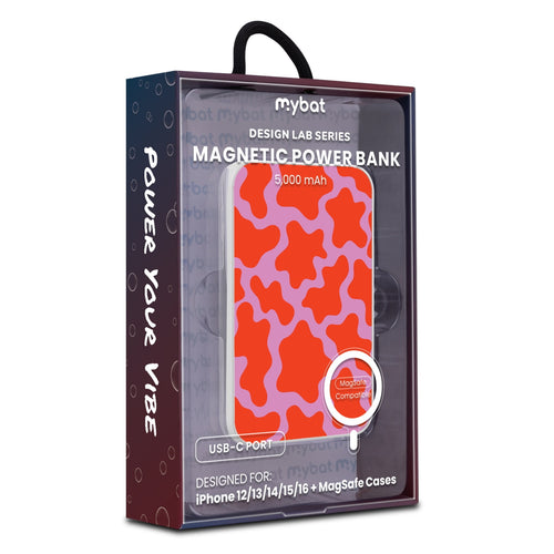 MyBat Design Lab 5000mAh Magnetic Wireless Power Bank - White - Pink Retro Splashes - MPBBAT132-WH-094-9.jpg