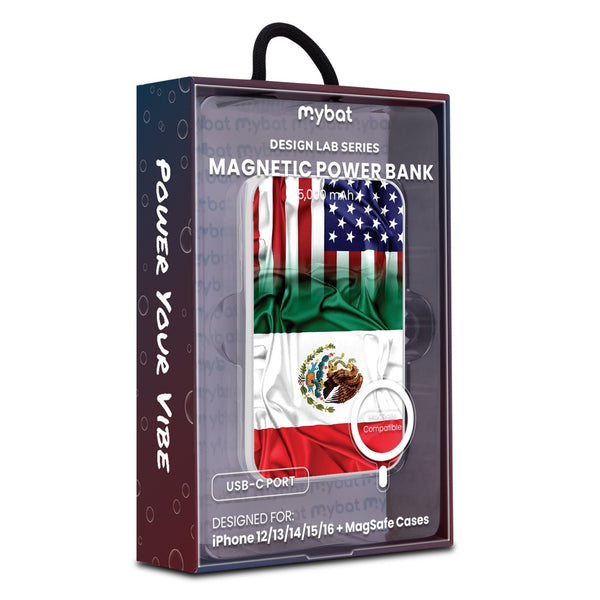 MyBat Design Lab 5000mAh Magnetic Wireless Power Bank - White - Mexican-American Flag - MPBBAT132-WH-168-9.jpg