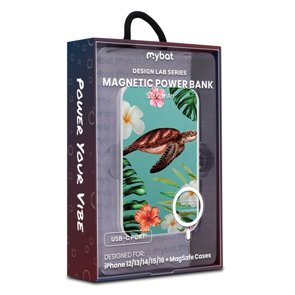 MyBat Design Lab 5000mAh Magnetic Wireless Power Bank - White - Hawaiian Sea Turtle - MPBBAT132-WH-380-9.jpg