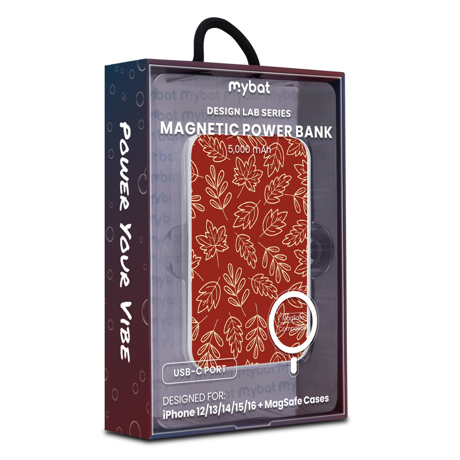 MyBat Design Lab 5000mAh Magnetic Wireless Power Bank - White - Leaf Lines - MPBBAT132-WH-429-9.jpg
