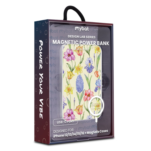 MyBat Design Lab 5000mAh Magnetic Wireless Power Bank - White - Spring Has Sprung - MPBBAT132-WH-467-9.jpg
