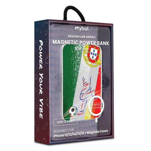 MyBat Design Lab 5000mAh Magnetic Wireless Power Bank - White – Portugal Soccer - MPBBAT132-WH-514-9.jpg