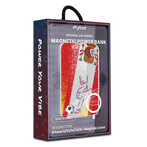 MyBat Design Lab 5000mAh Magnetic Wireless Power Bank - White – Spain Soccer - MPBBAT132-WH-515-9.jpg