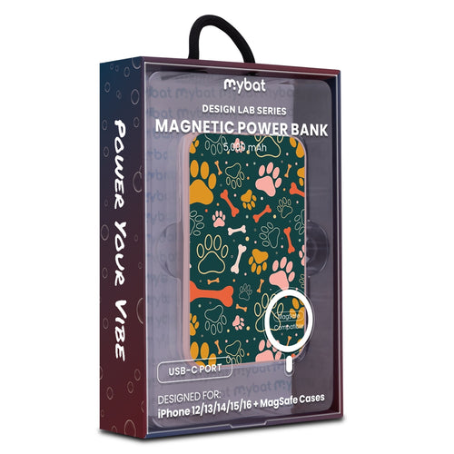 MyBat Design Lab 5000mAh Magnetic Wireless Power Bank - Pink - Paw Prints & Bones - MPBBAT133-PK-003-9.jpg