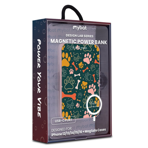 MyBat Design Lab 5000mAh Magnetic Wireless Power Bank - Pink - Paw Prints & Bones - MPBBAT133-PK-003-9.jpg