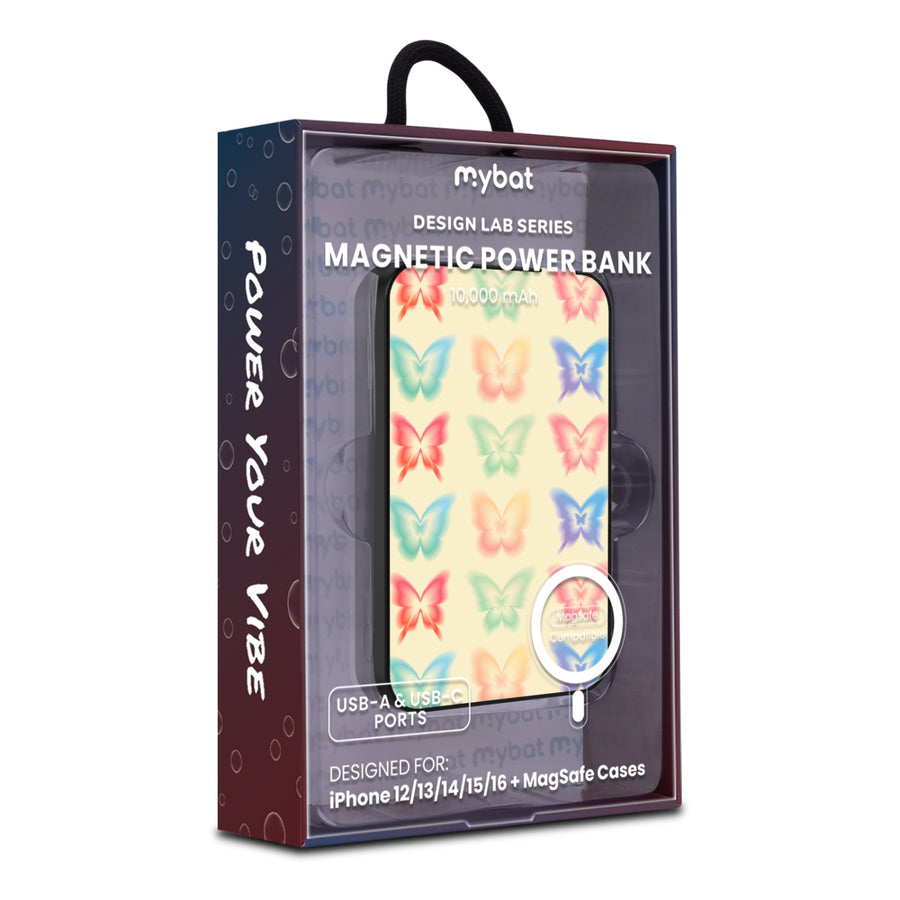 MyBat Design Lab 10000mAh Magnetic Wireless Power Bank - Black - Technicolor Butterflies - MPBBAT141-BK-487-9.jpg