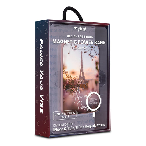 MyBat Design Lab 10000mAh Magnetic Wireless Power Bank - Pink - Take Me to Paris - MPBBAT143-PK-390-9.jpg