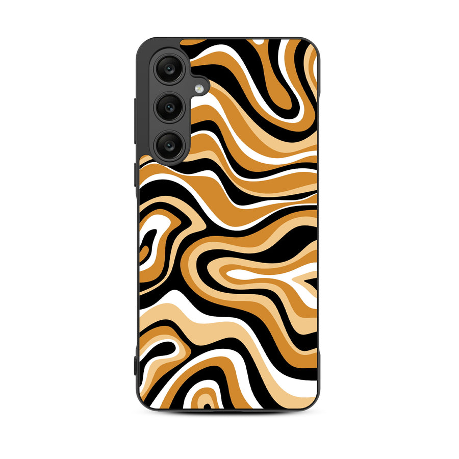 MyBat Design Lab Series Case for Samsung Galaxy A35 5G - Groovy Golden Swirls - MSA355GCSLESM093-3.jpg