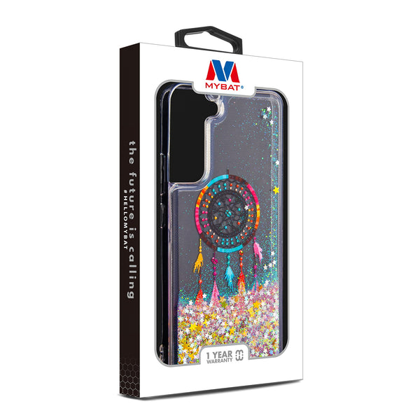 MyBat Quicksand Glitter Hybrid Protector Cover for Samsung Galaxy S22 Plus - Dreamcatcher & Gold Stars - MSS22PCSGTMM011-3.jpg