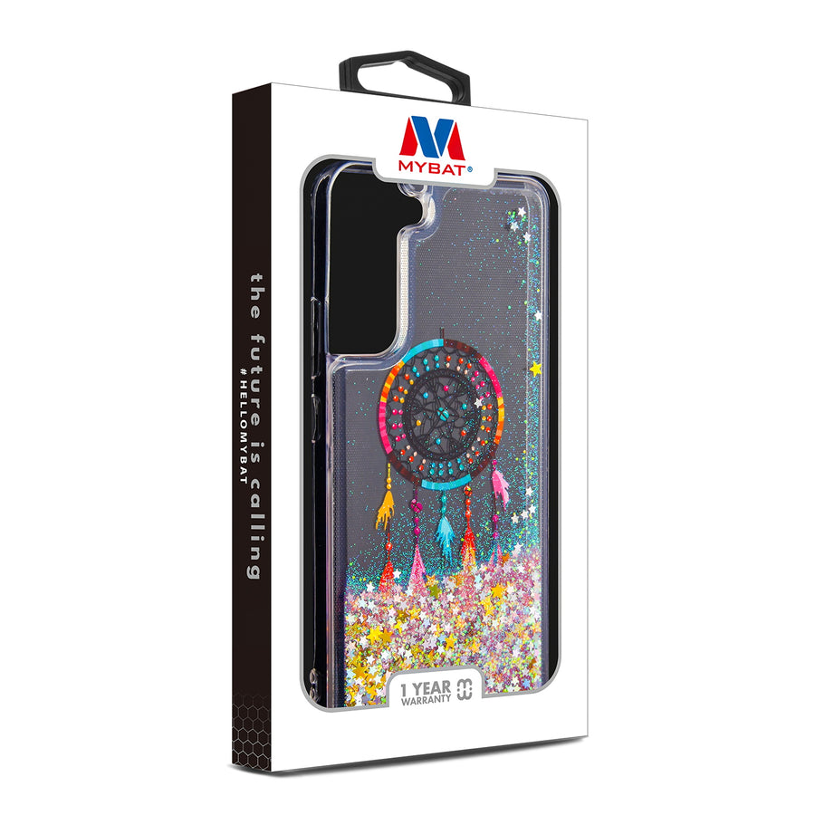 MyBat Quicksand Glitter Hybrid Protector Cover for Samsung Galaxy S22 Plus - Dreamcatcher & Gold Stars - MSS22PCSGTMM011-3.jpg