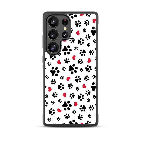 MyBat Design Lab Series Case for Samsung Galaxy S25 Ultra - Paw Prints and Hearts - MSS25UCSLESM001-3.jpg