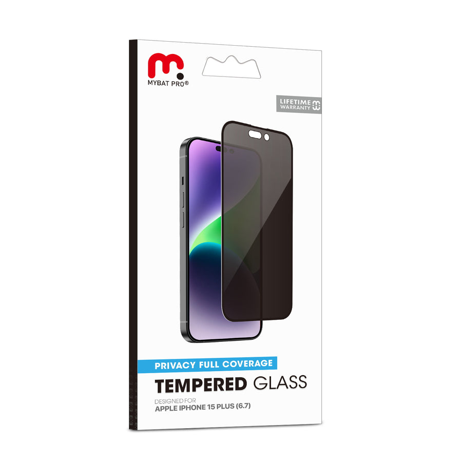 MyBat Pro Privacy Full Coverage Tempered Glass Screen Protector for Apple iPhone 15 Plus - Black - RIP15MSCF111-7.jpg