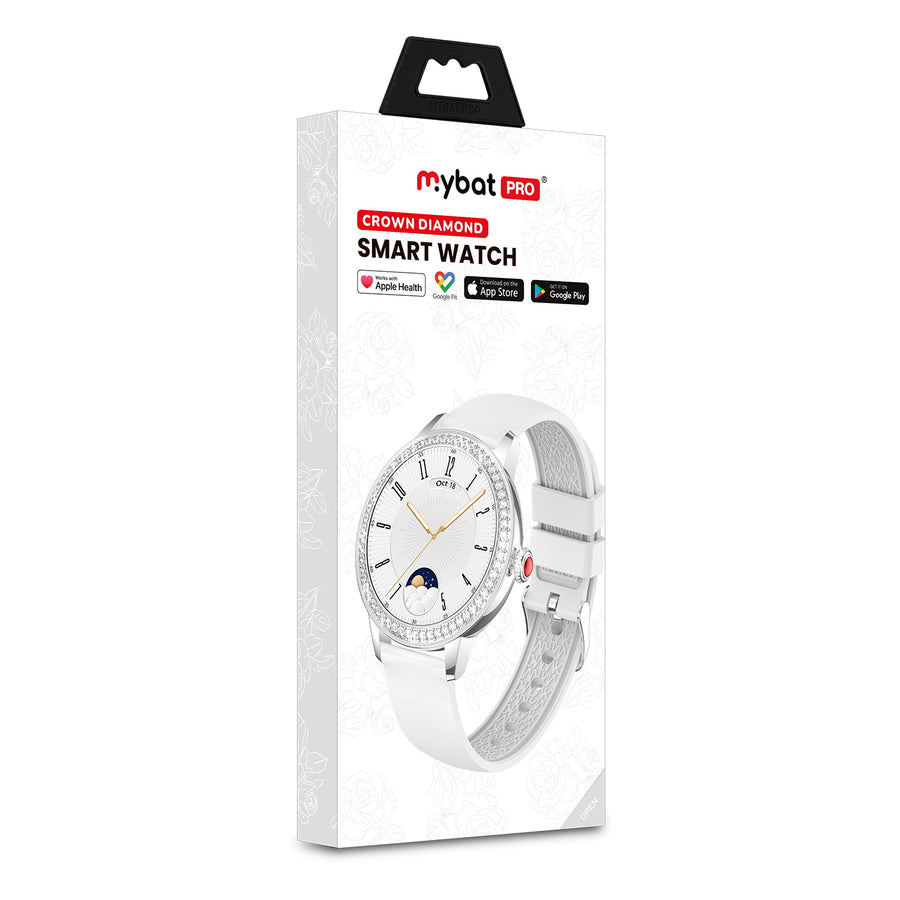 MyBat Pro Crown Diamond Smart Watch - Silver - RWDSW051-9.jpg