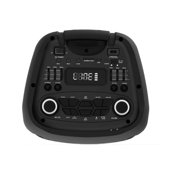 MaxPower Thunder 10" Dual-Woofer Karaoke Speaker with LED Lights + Wireless Mic - Black - THUNDER-10-MPD102XB-2.jpg